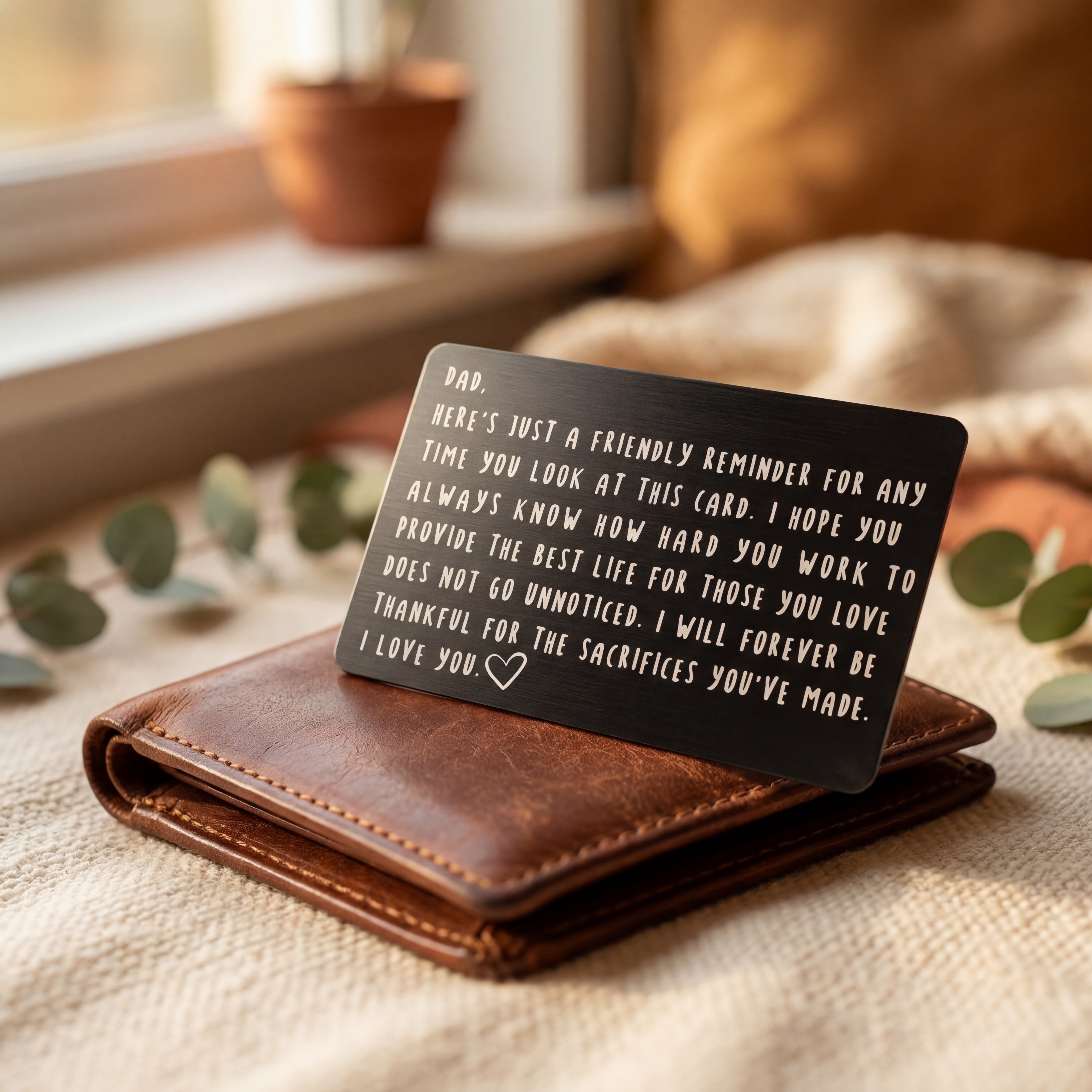 Father's Day wallet card for dad from son