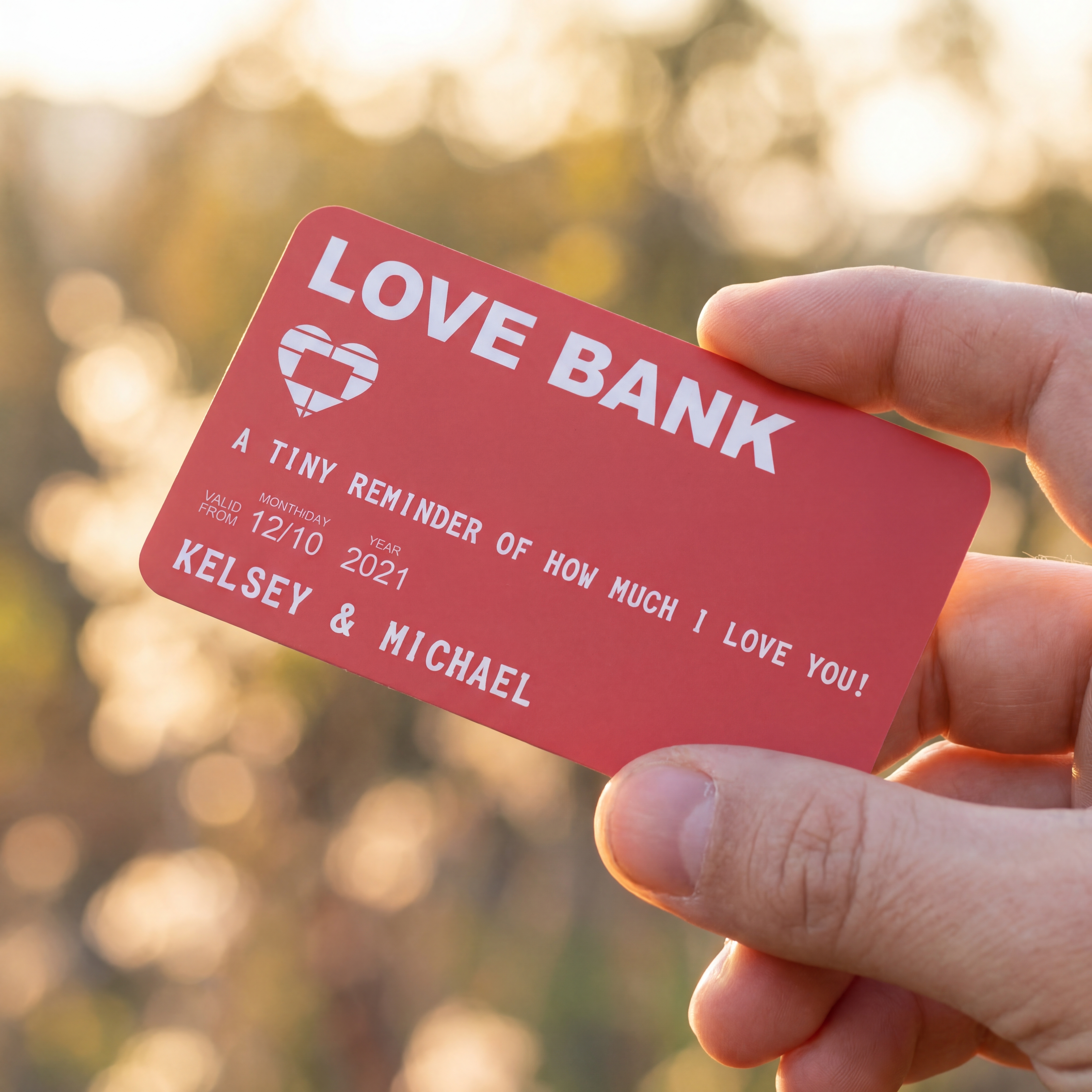 Engraved metal wallet card — You Are My Always and Forever — anniversary gift