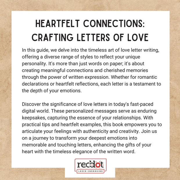 Red Dot Laser Engraving eBook Writing from the Heart: Mastering Love Letters