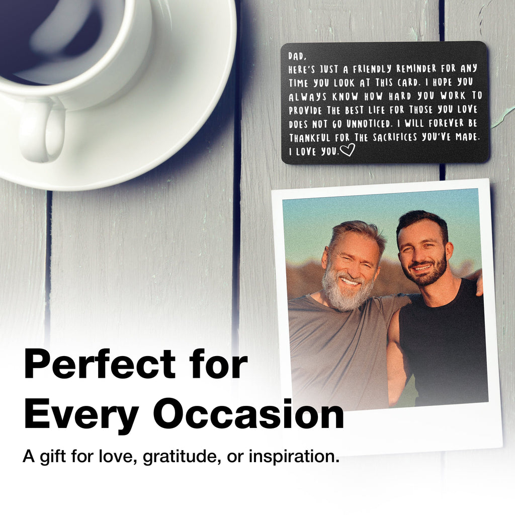 Red Dot Laser Engraving Wallet Cards "I Love You Dad" - Wallet Card