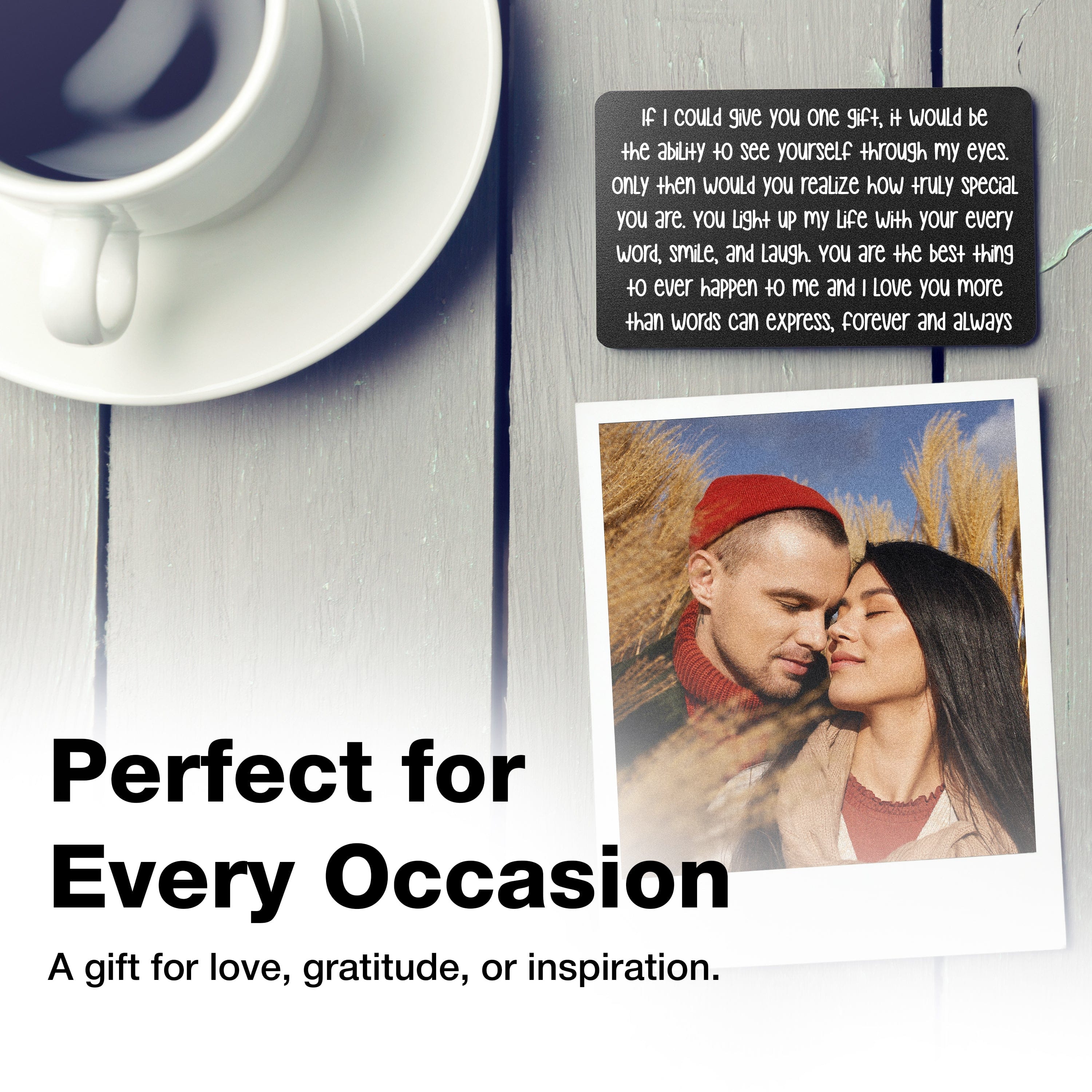 Red Dot Laser Engraving Wallet Cards "If I Could Give You One Gift" - Wallet Card