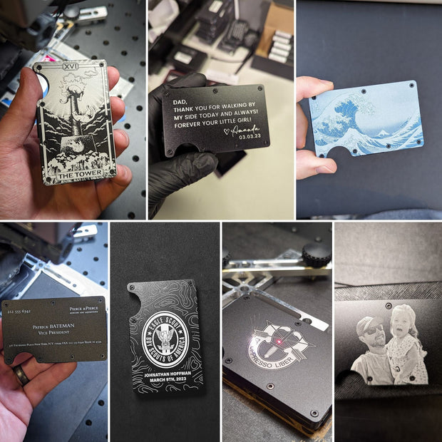 Red Dot Laser Engraving Wallet Personalized Wallet - Custom Engraved with Your Image, Photo, or Text