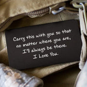 Red Dot Laser Engraving Guild Product Laser Engraved Wallet Card Note Insert | "Carry This With You..."