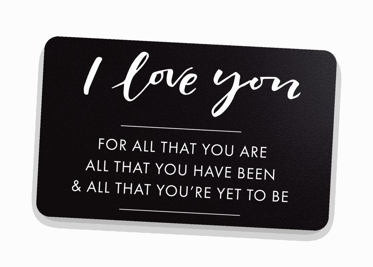 To My Wife engraved wallet card