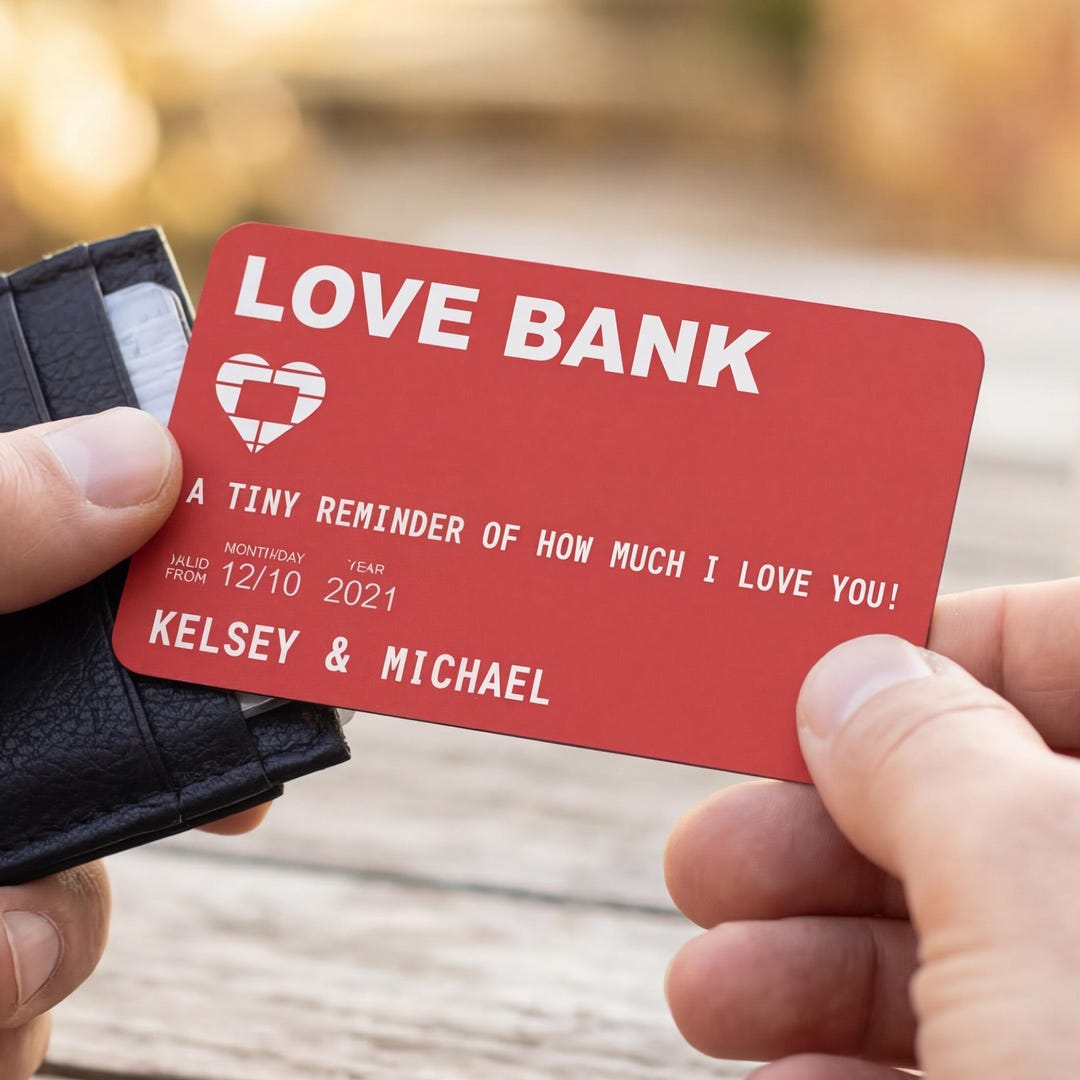 Love Bank personalized wallet card