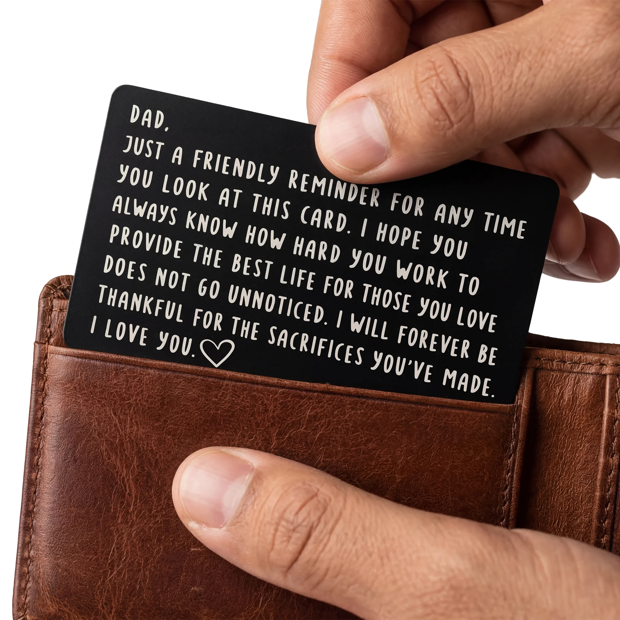 Father's Day wallet card gift — personalized for dad