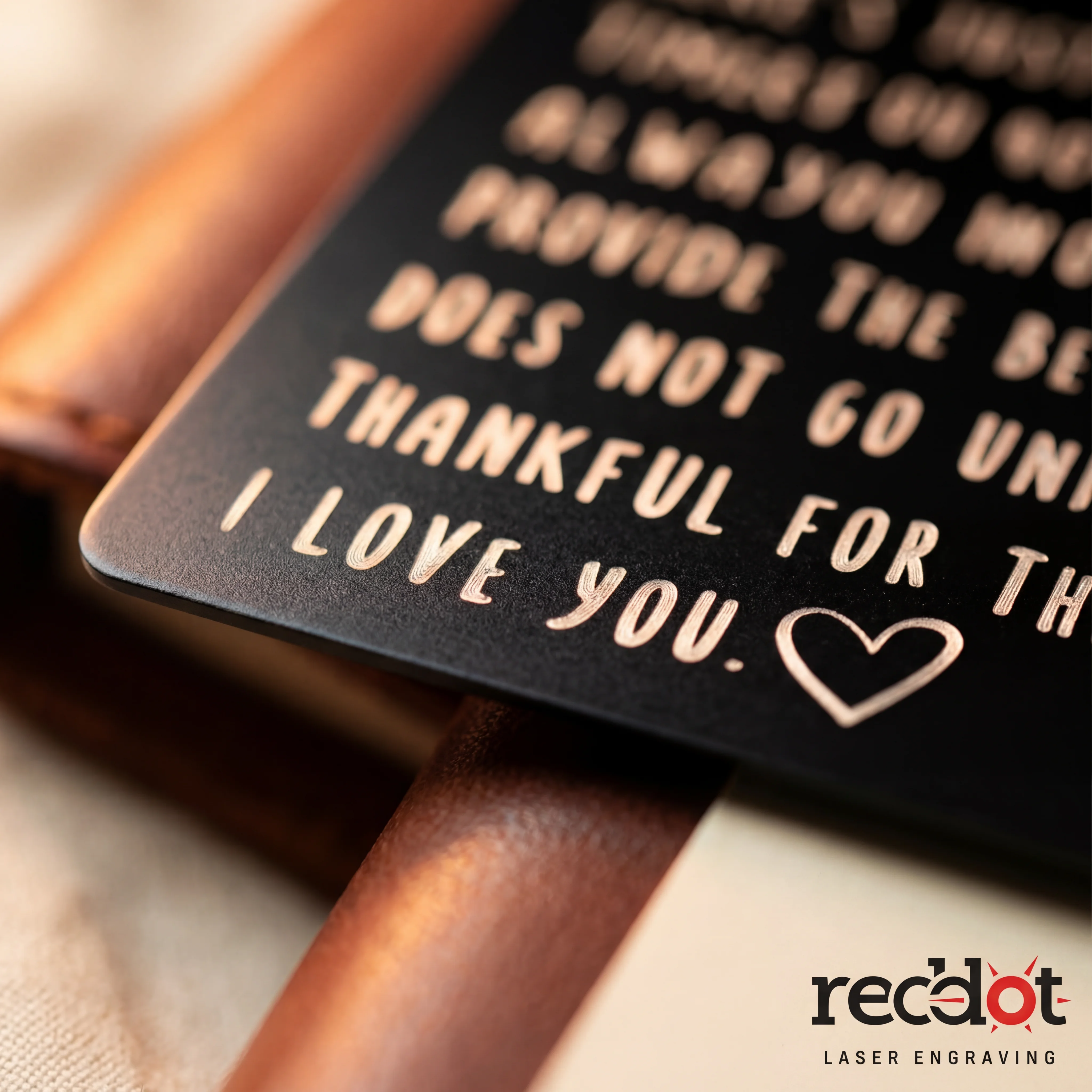 To My Dad engraved wallet card